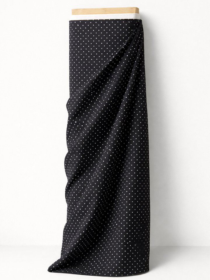 Black & White Mini Dot DBP Fabric product image (2)