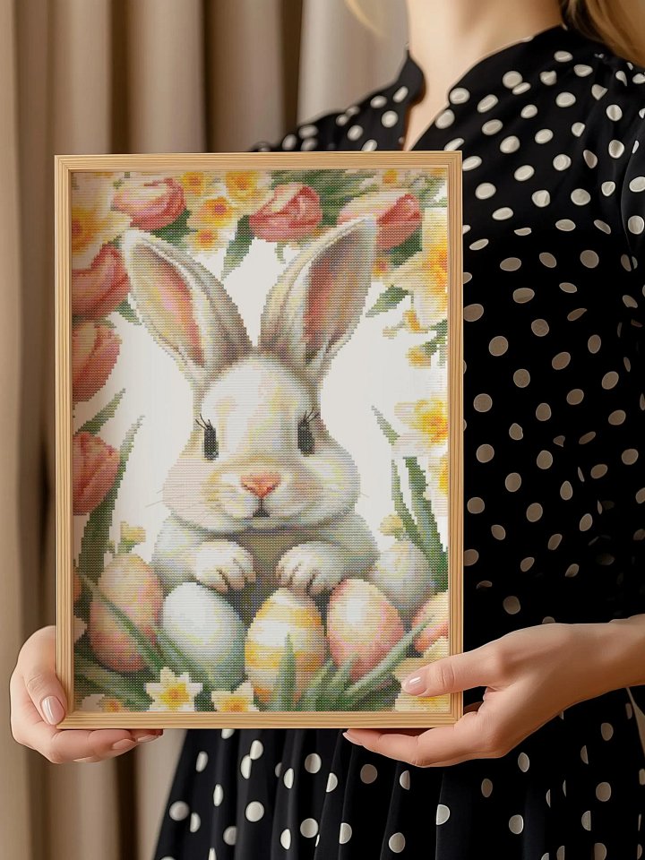 Springtime Bunny Cross Stitch Pattern product image (1)