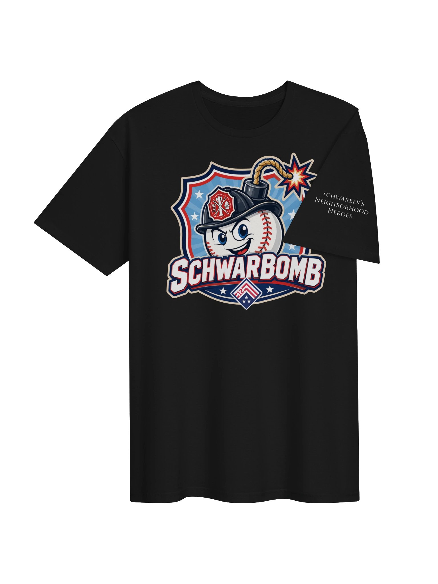 Schwarbomb Buddy (Firefighter) ADULT Tee product image (4)