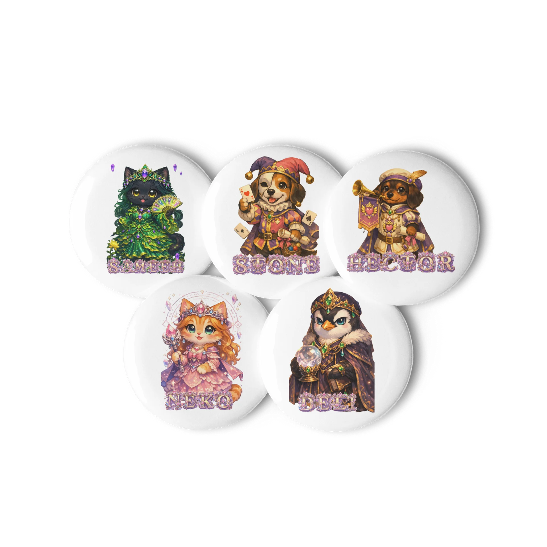 Kingdom Main Court Pin Button Set product image (2)