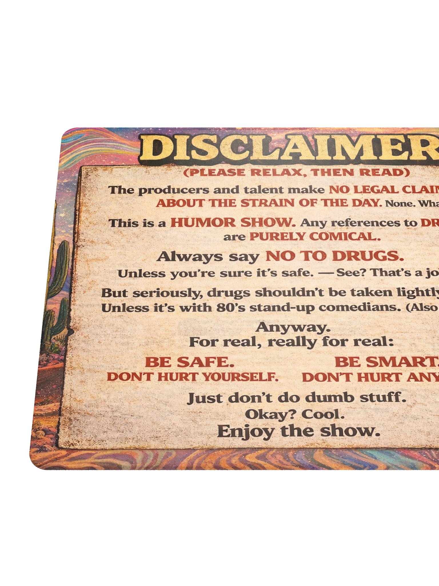 Disclaimer Mousepad product image (4)