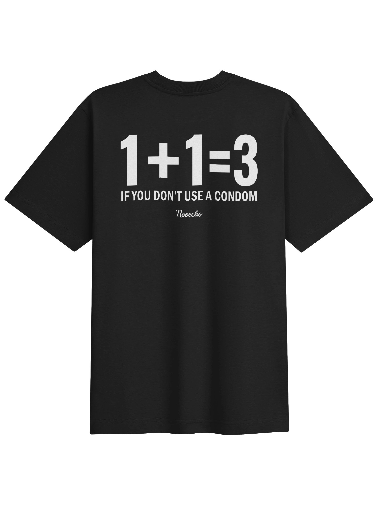1+1=3 If You Don't Use a Condom – Funny Graphic T-Shirt product image (1)