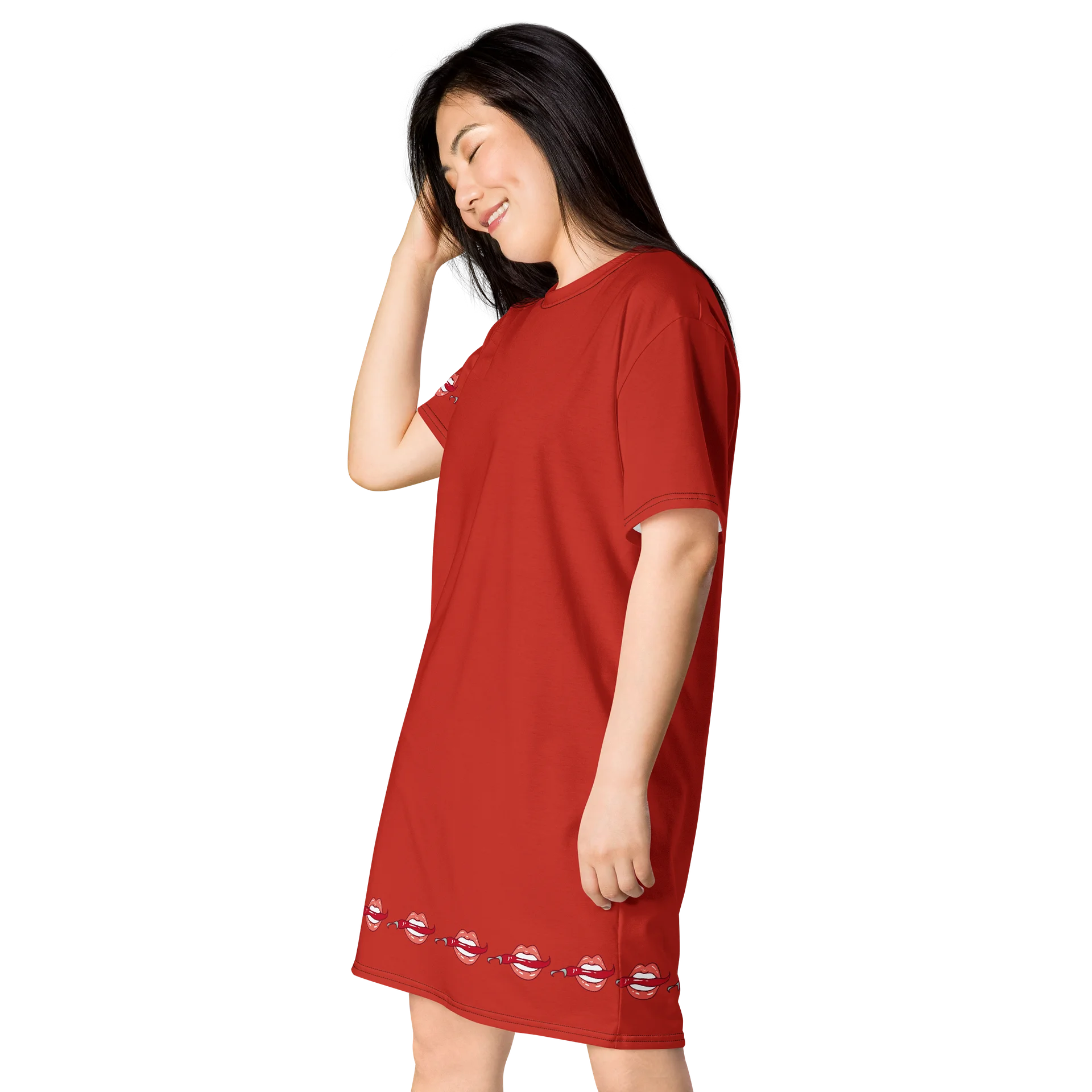 popart Red chiliLips Graphic T-Shirt Dress product image (3)