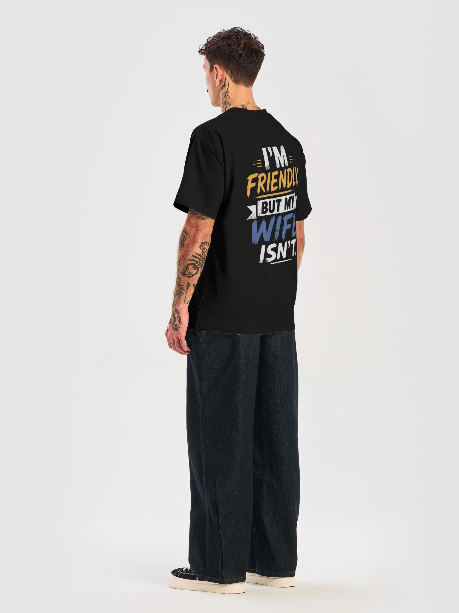 I'm Friendly, But My Wife Isn't T-Shirt product image (3)
