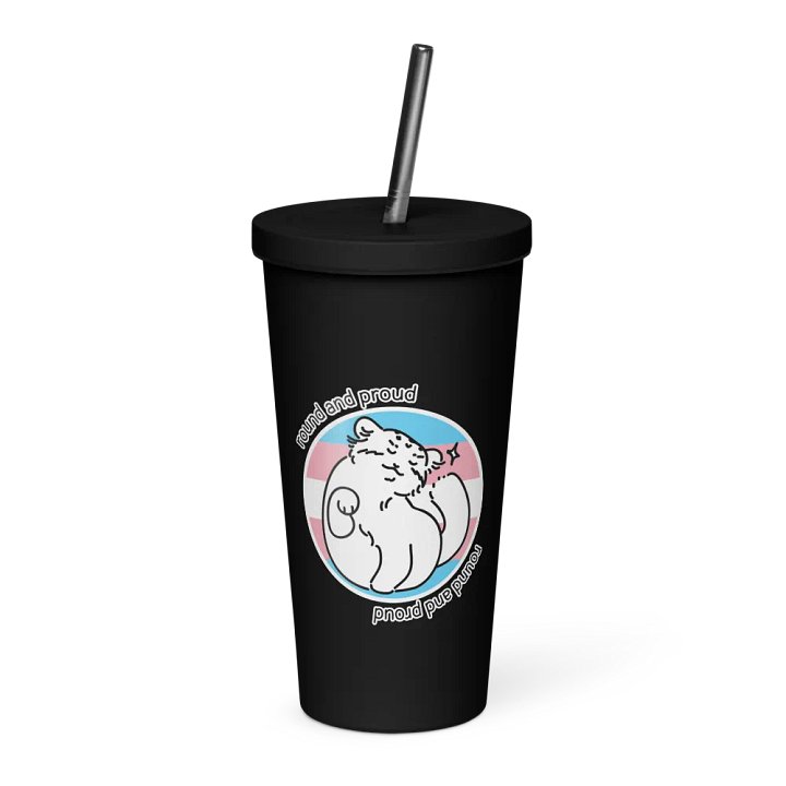 Round and Proud Manul Pride Transgender Version - Insulated Tumbler product image (1)