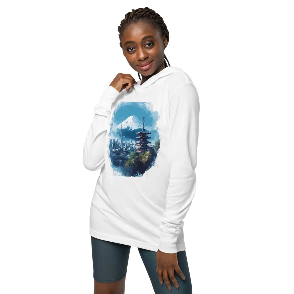 Tokyo Skyline Hooded Tee – Mount Fuji & City Vibes product image (4)
