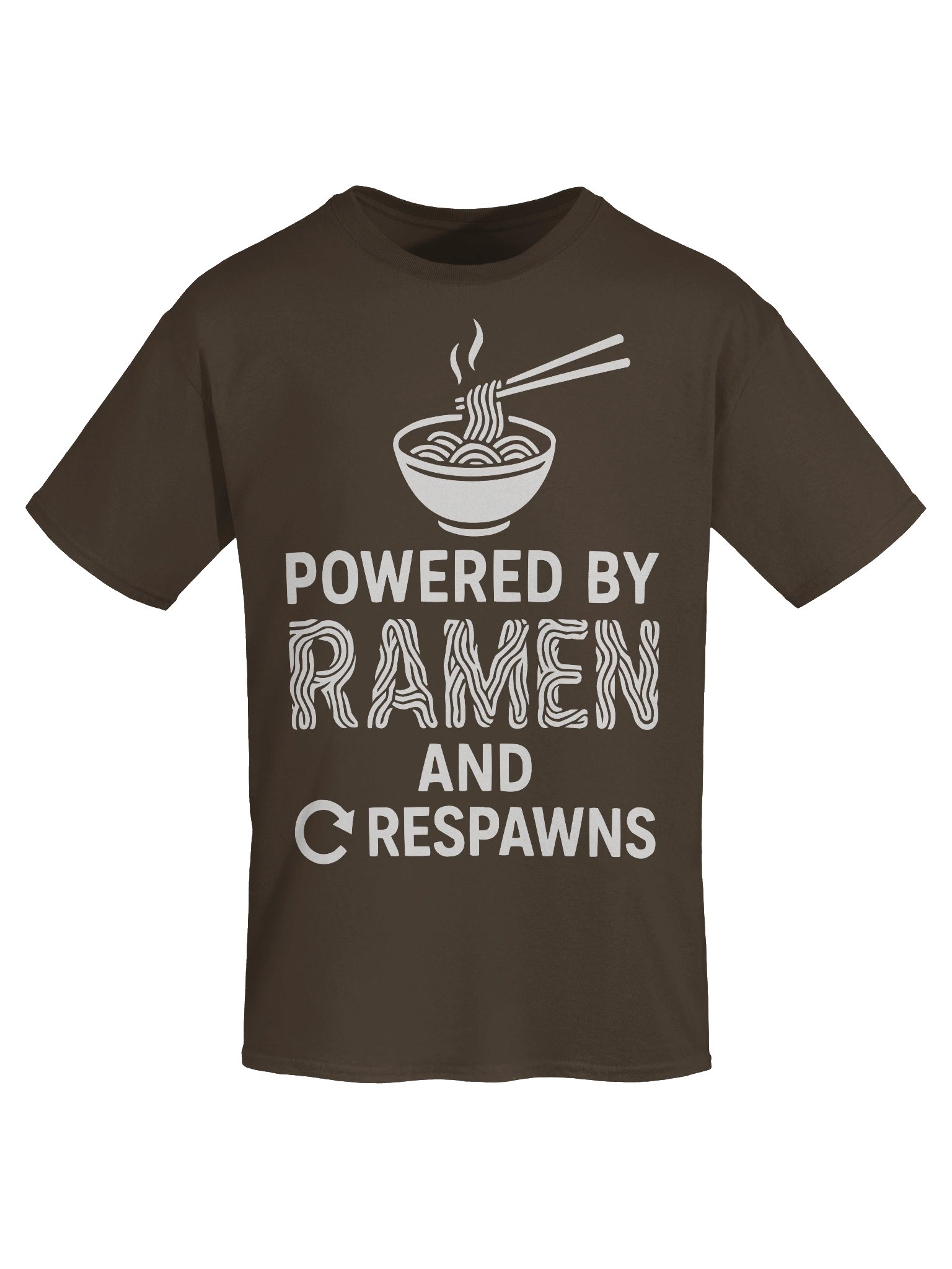 “Powered by Ramen & Respawns” Gamer Tee product image (7)
