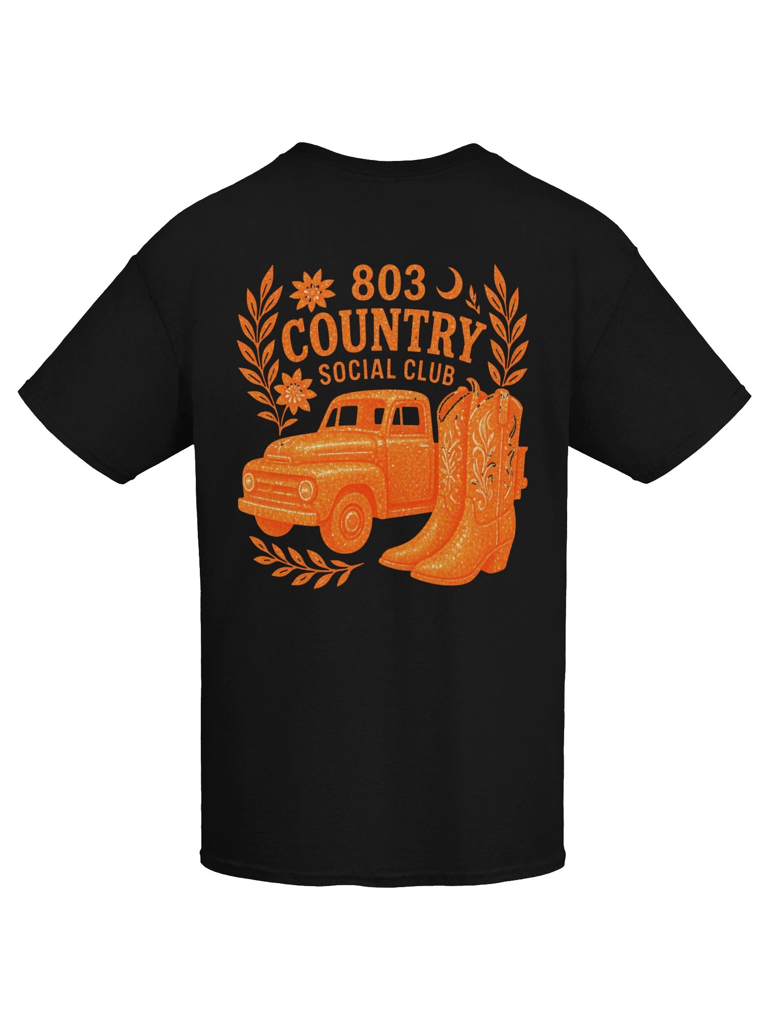 803 Country Social Club Vintage Western Logo Tee Orange Detail product image (7)