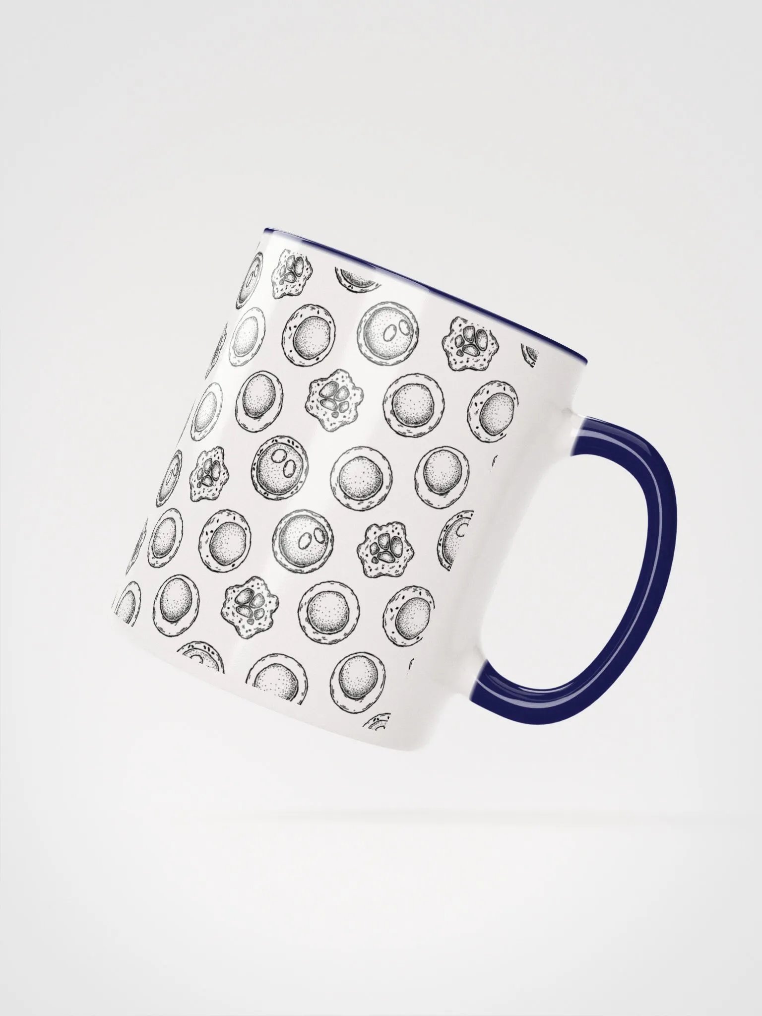 "Stem cells pattern" Ceramic Mug with color inside product image (3)