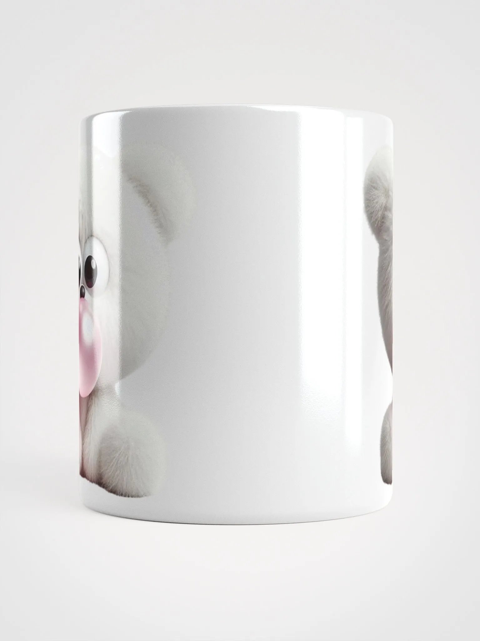 Bubble Gum Teddy #Humorous Glossy White Mug product image (14)