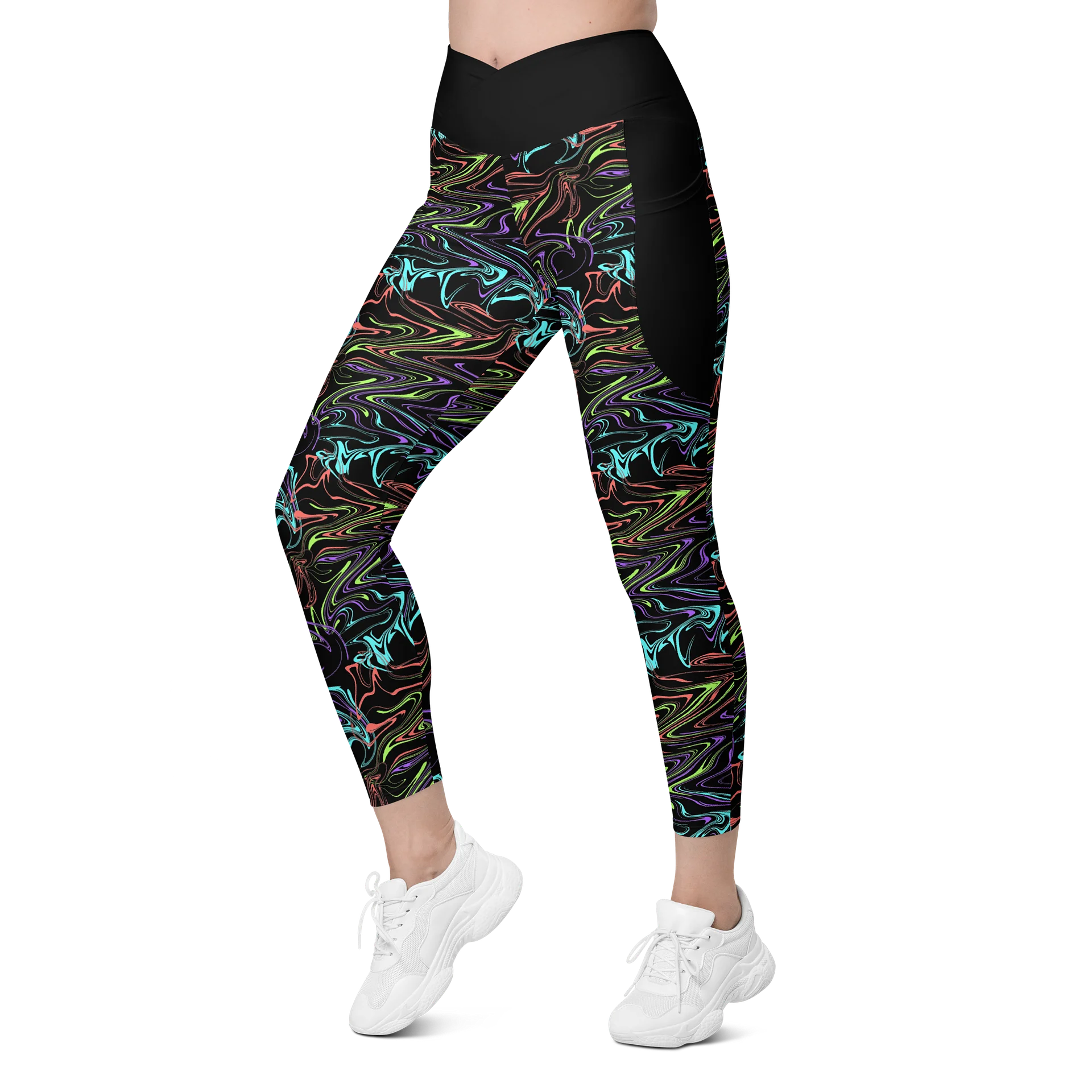 Colorful Crossover Pocket Leggings product image (5)