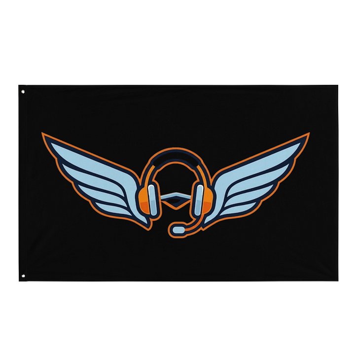 Winged Soundwaves Flag product image (1)
