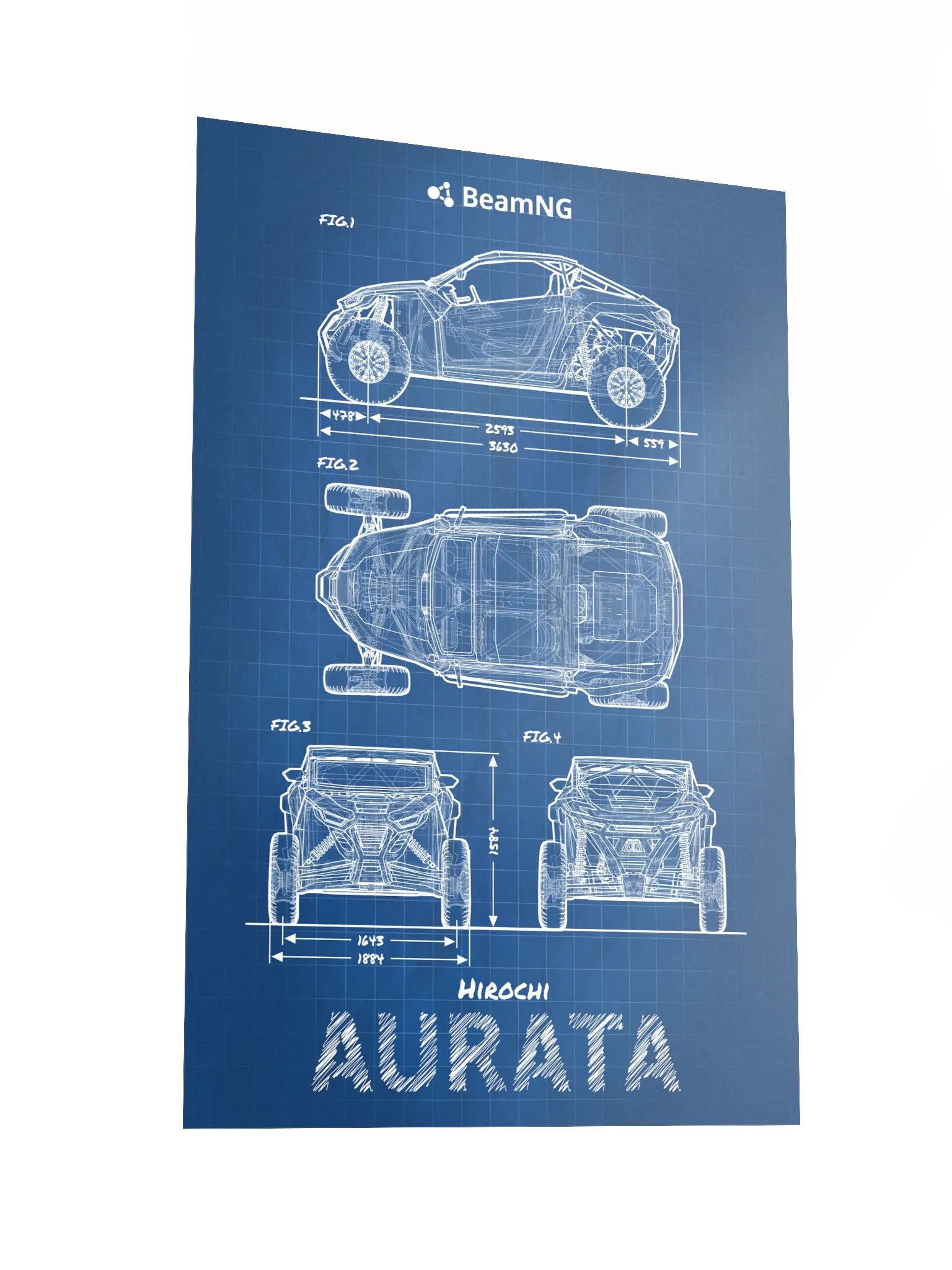 Hirochi Aurata Blueprint Poster product image (2)