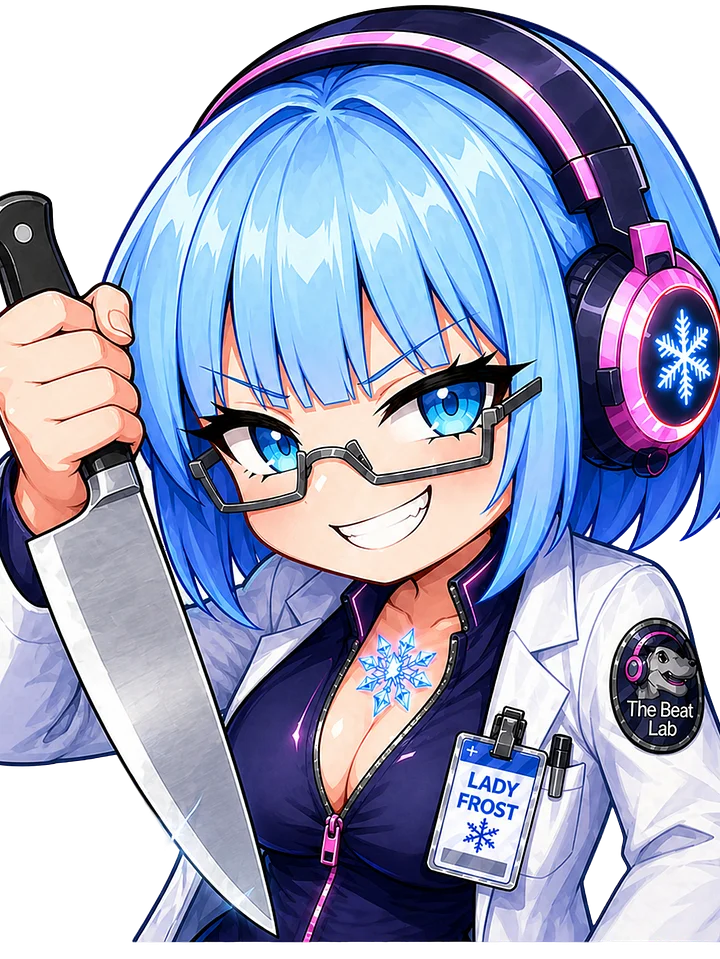 Lady Frost Knife Emote - Die Cut Sticker product image (1)