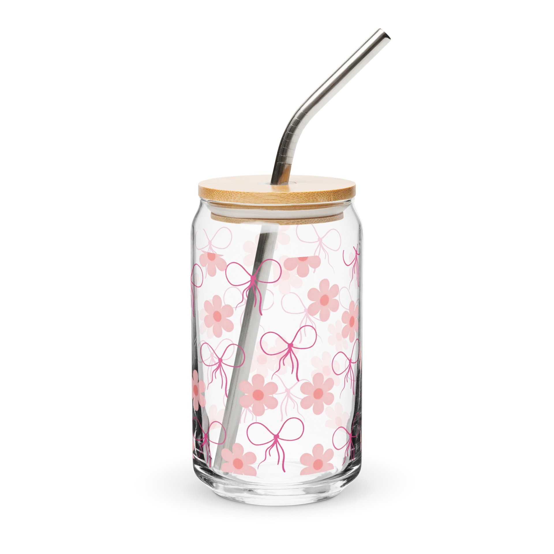 Couquette Pink Sipper Glass product image (1)