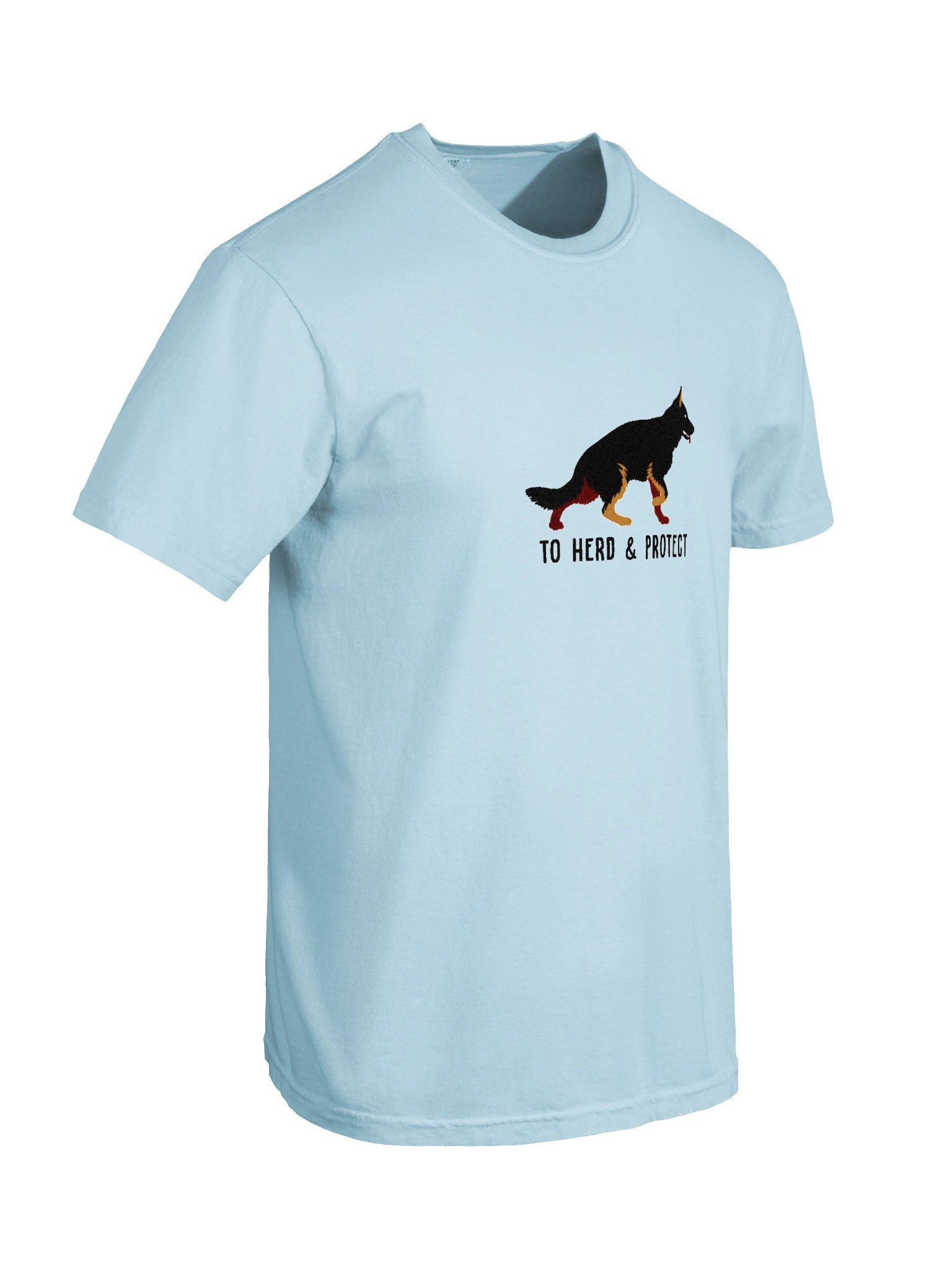 To Herd and Protect T-Shirt(Embroidered) of a German Shepherd(Black & Tan) product image (11)