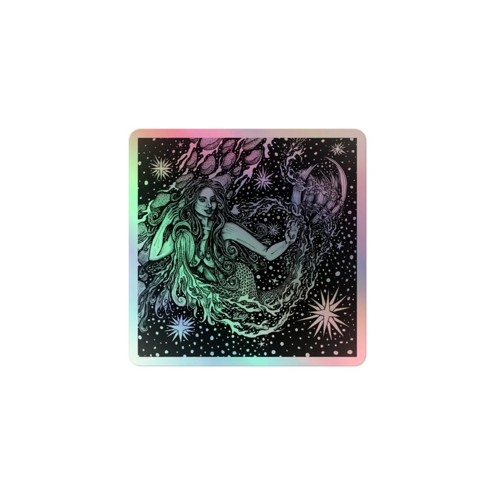 Aquarius Zodiac, Holographic Sticker Sheet product image (1)
