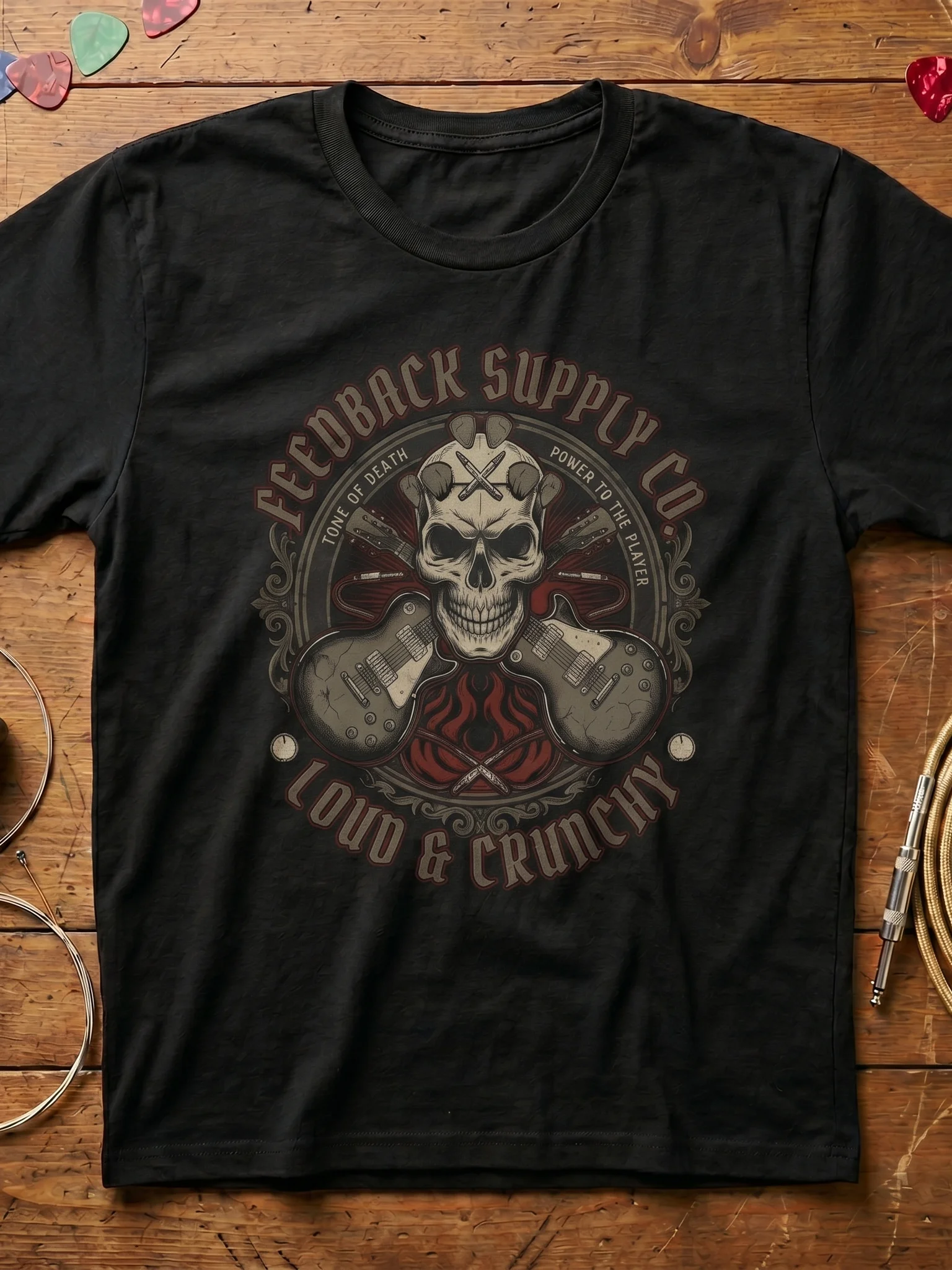 Loud and Crunchy | Metal Guitar T-Shirt product image (1)