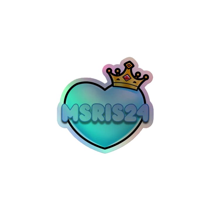 Crown Heart Holo-Sticker product image (1)