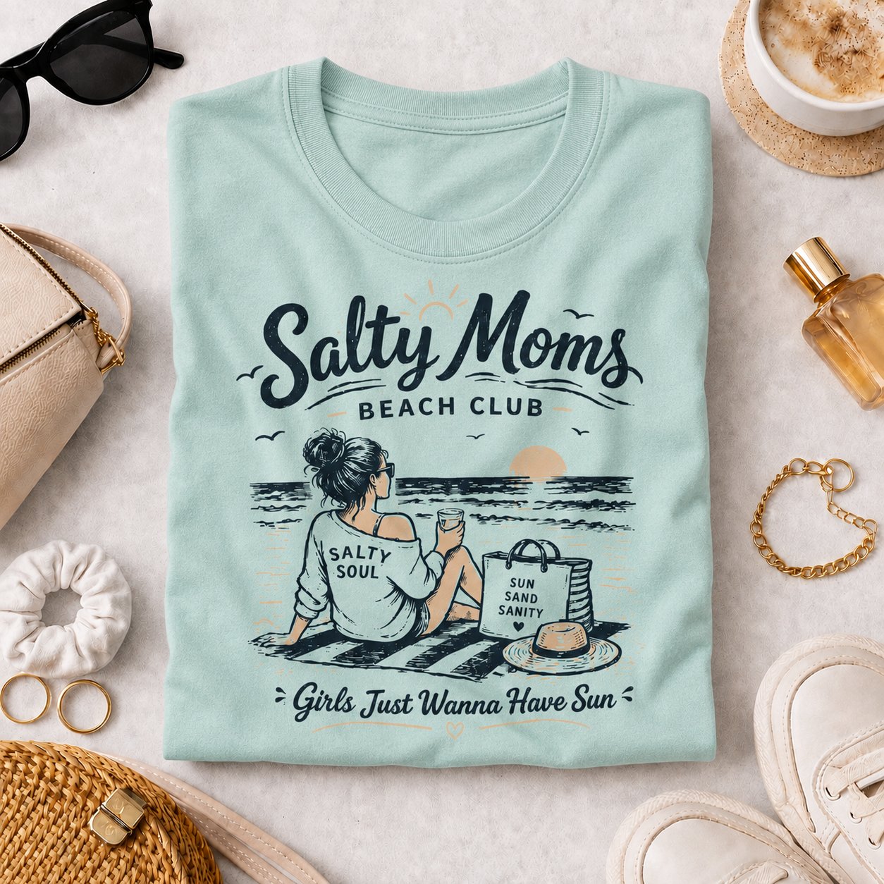 Salty Moms Beach Club Tee product image (1)
