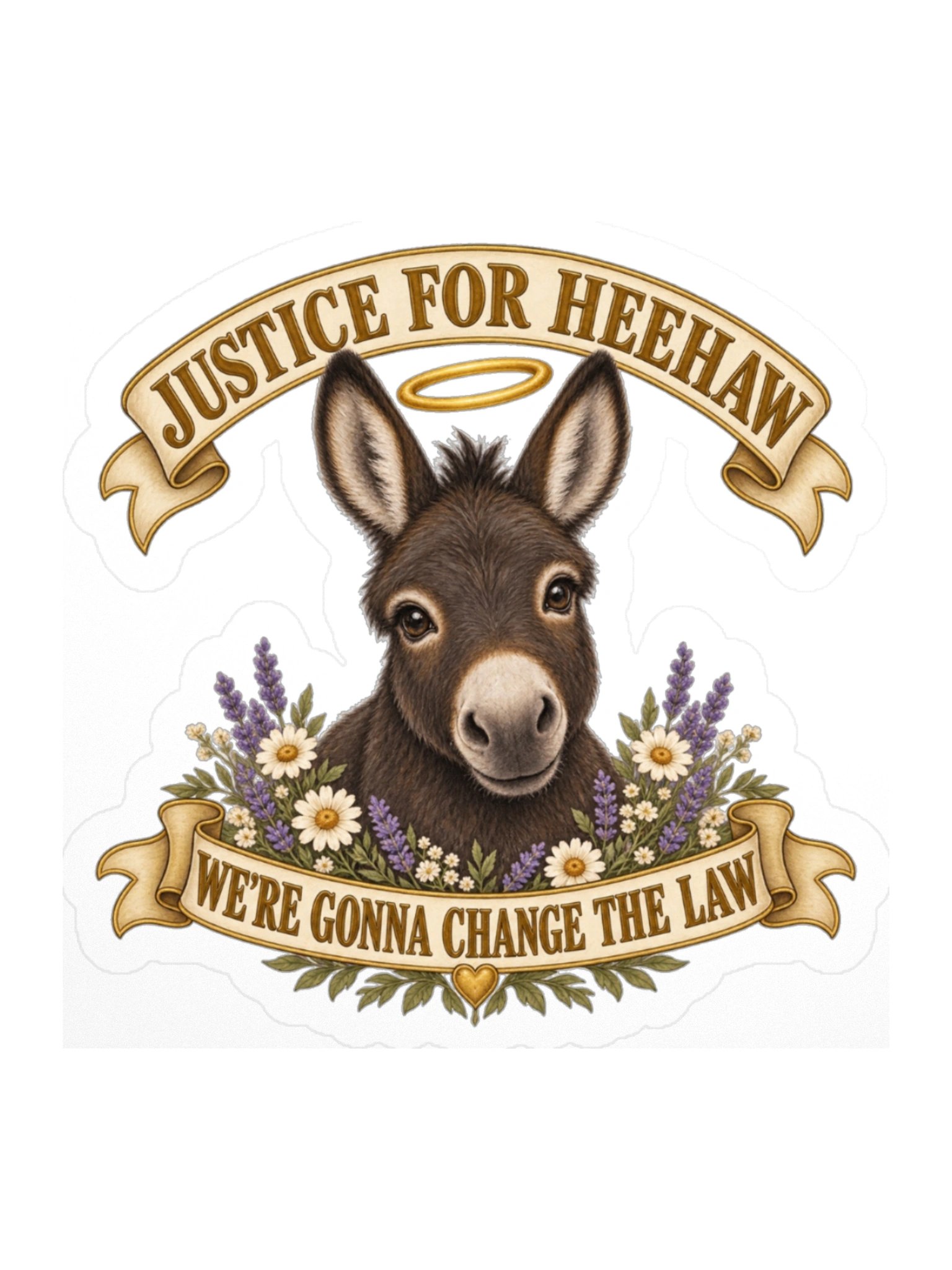 Justice For HeeHaw Classic Design Stickers product image (1)