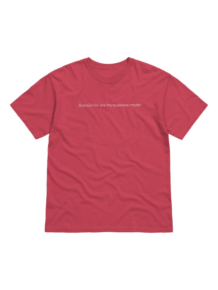 "Boundaries Are My Business Model" Embroidered T-Shirt product image (1)