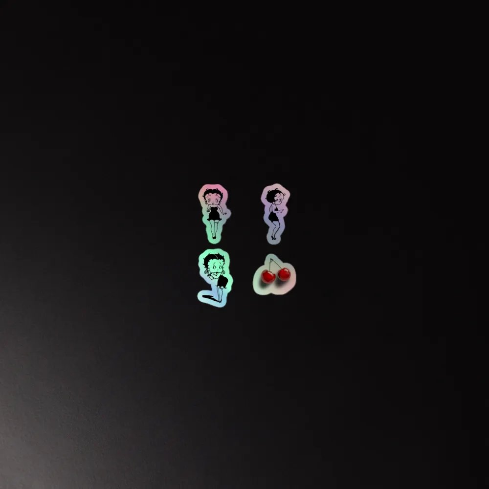 "Betty" Cherry Kiss-Cut Holographic Sticker Set product image (12)