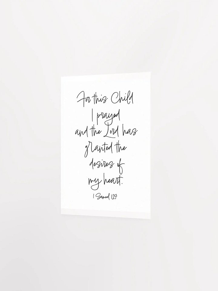 For this Child, I prayed - Print product image (2)