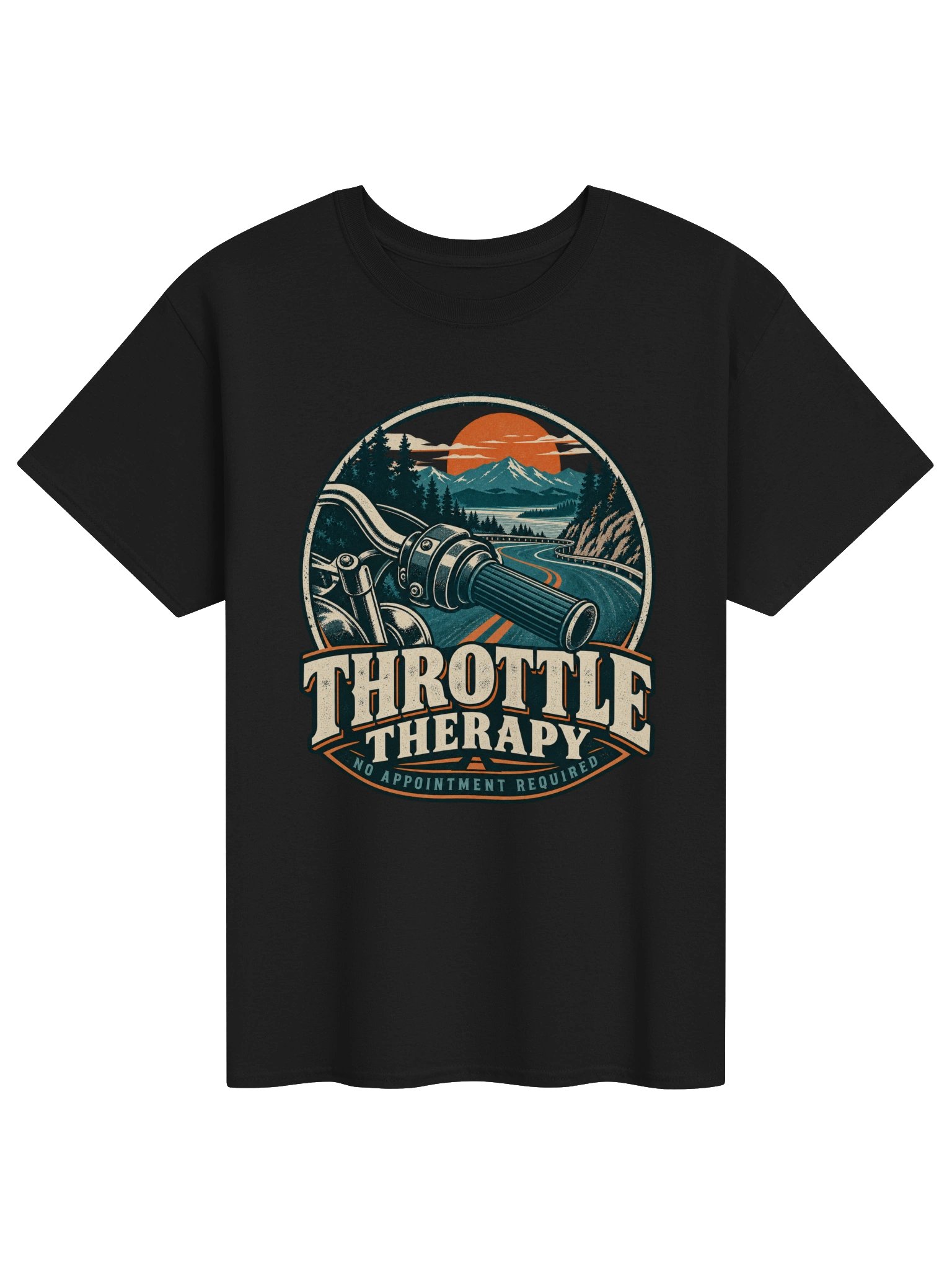 Throttle Therapy – No Appointment Required Motorcycle T-Shirt product image (1)