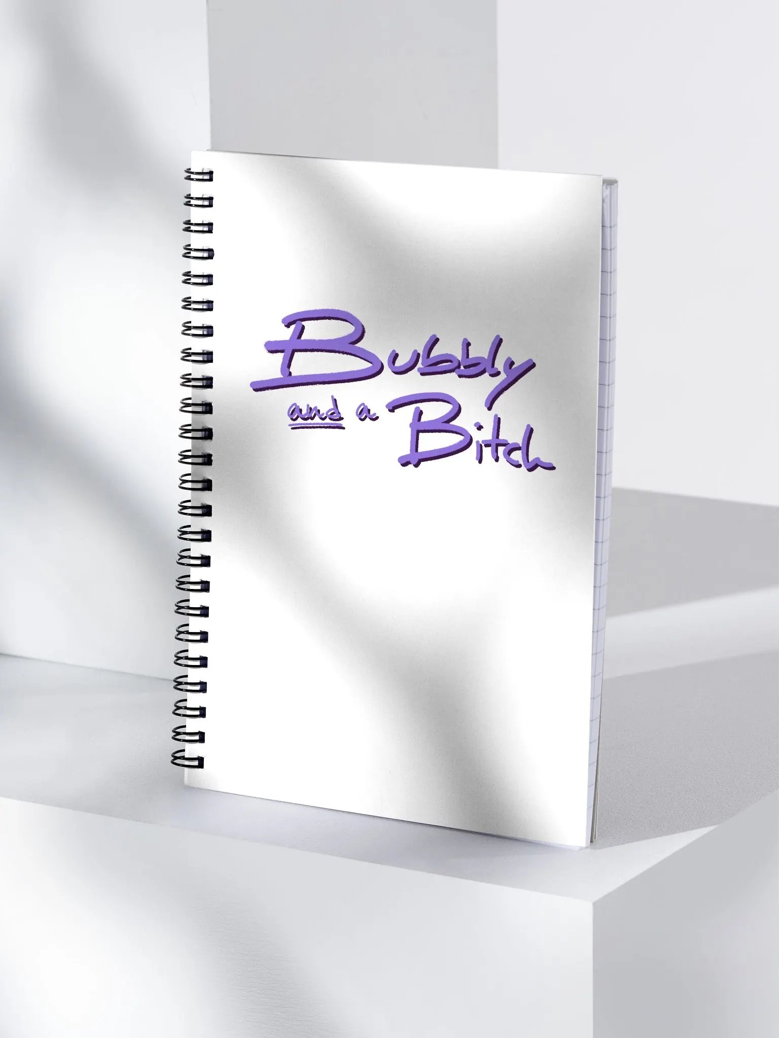 Bubbly and a B*tch (purple shadow design) notebook product image (3)