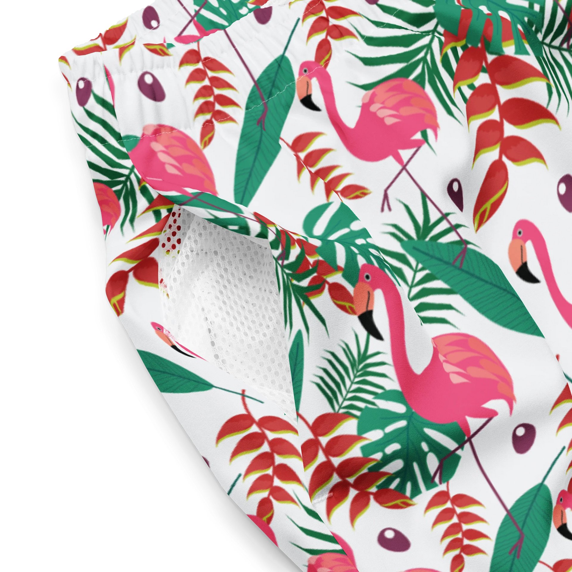 Flamingo Tropical Vibes Hawaiian Swim Trunks product image (5)