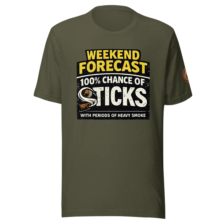 Weekend Forecast – 100% Chance of Sticks Cigar Tee product image (1)