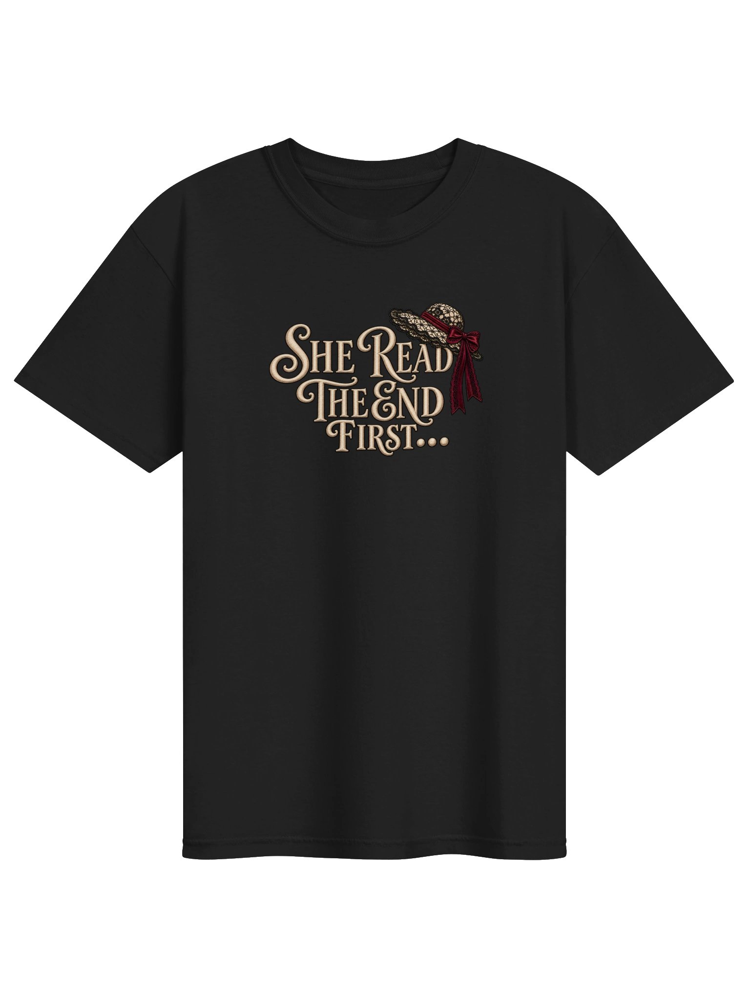 She Read the End First Book Lover Shirt | Coquette Bookish Comfort Colors 1717 Tee product image (6)