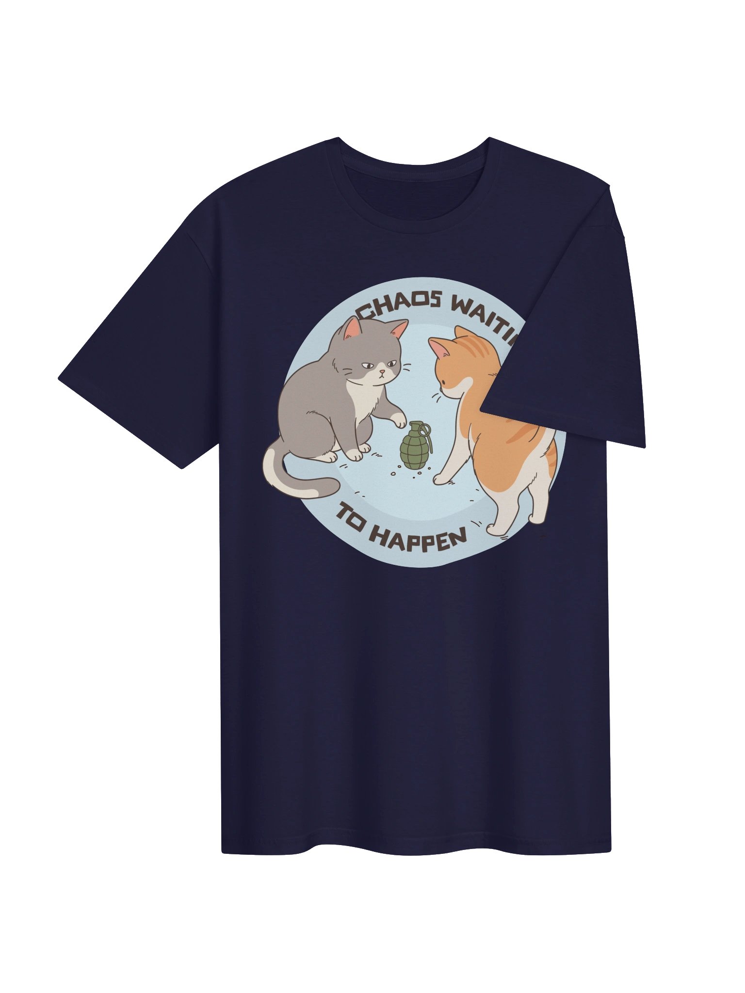 Chaos Will Happen Orange Cat Shirt product image (5)