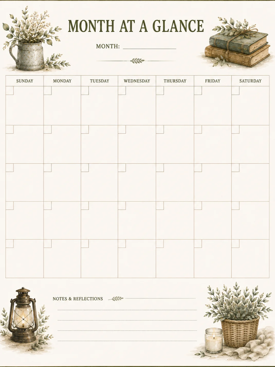 Monthly Planner Page - Digital Download product image (2)