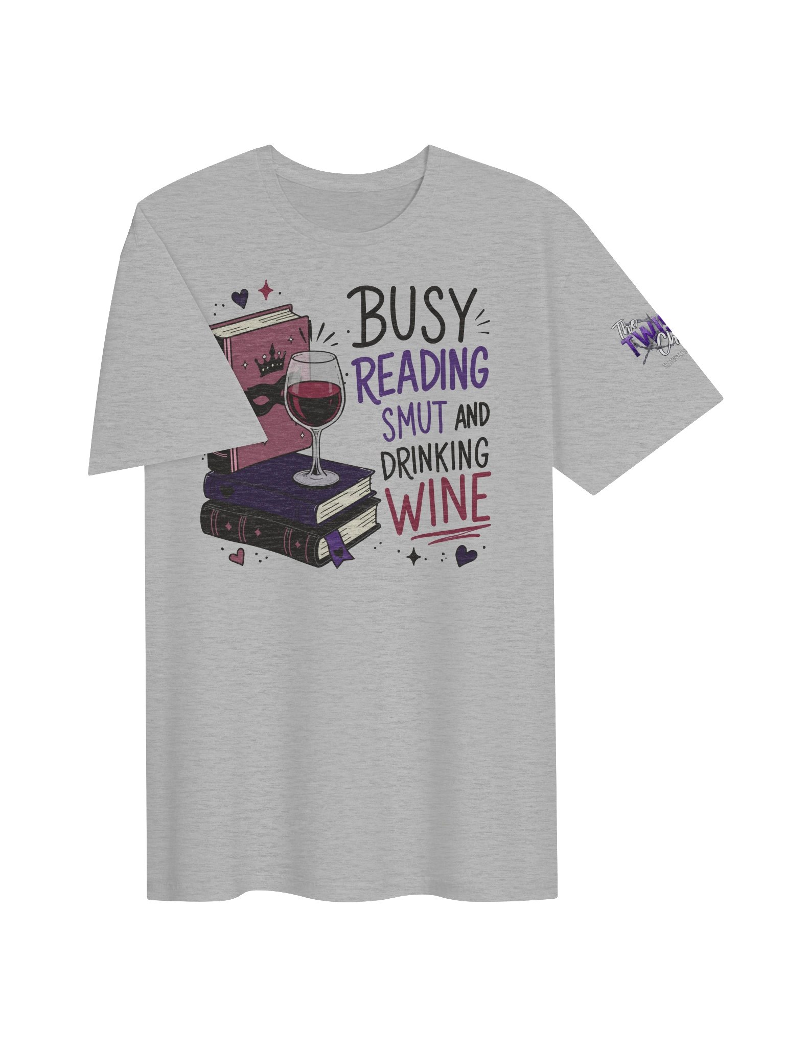 Busy Reading Smut & Drinking Wine (Unisex Soft Tee) product image (3)