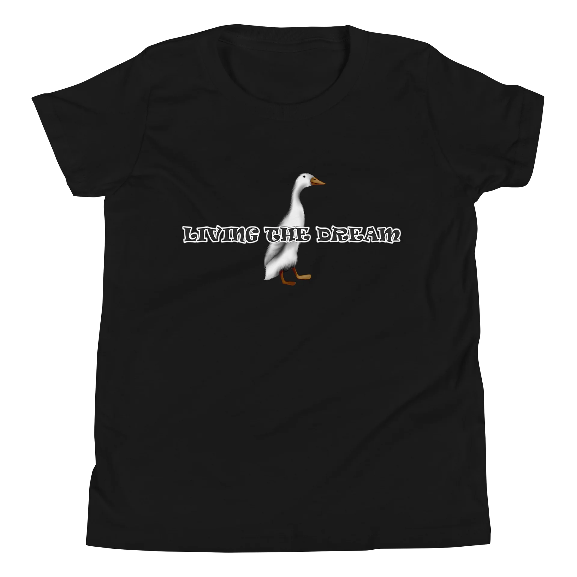 Duck "LIVING THE DREAM" T-Shirt. Youth Short Sleeve T-Shirt - Bella+Canvas product image (1)