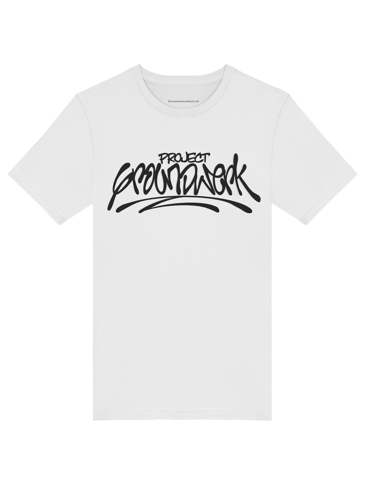 Project Groundwerk Basic Logo Adult Unisex White T-Shirt product image (5)