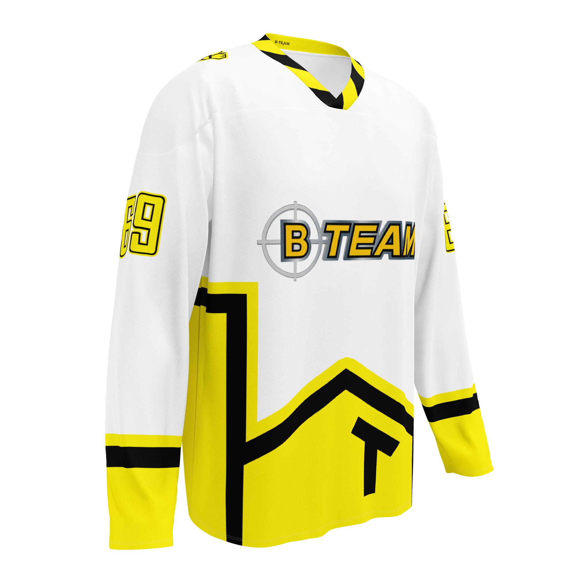 B-Team Sting Jersey - White And Yellow - YourNameHere product image (1)