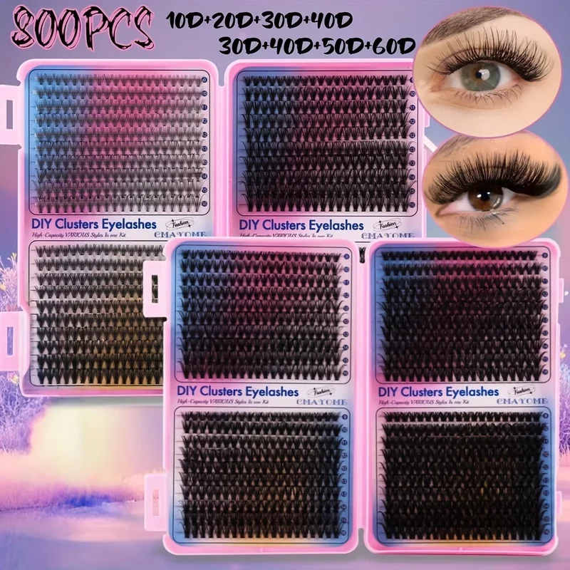 800 Piece Eyelashes Cluster Kit product image (1)
