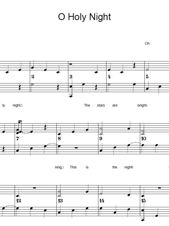 O Holy Night - Christmas - Piano sheet music product image (1)