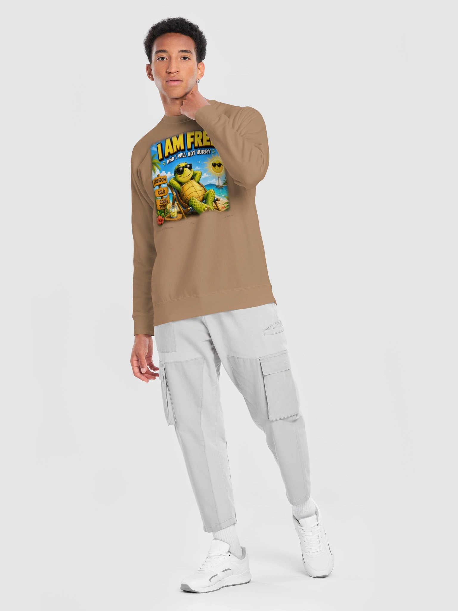 I Am Free Turtle Sweatshirt – Premium Slow Living Crewneck product image (4)
