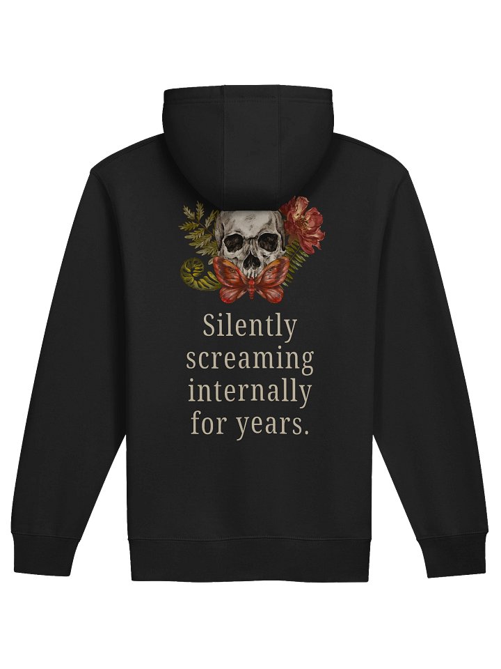 Silently Screaming Internally Hoodie | Gothic Chronic Illness Zip Hoodie product image (1)