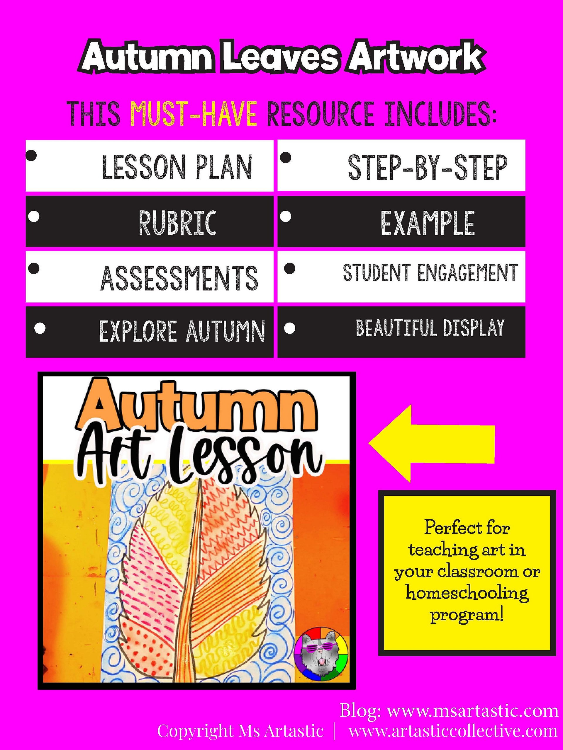 Autumn Art Lesson Autum Leaf Line Art Project Autumn Reading Wrinting Prompts product image (5)