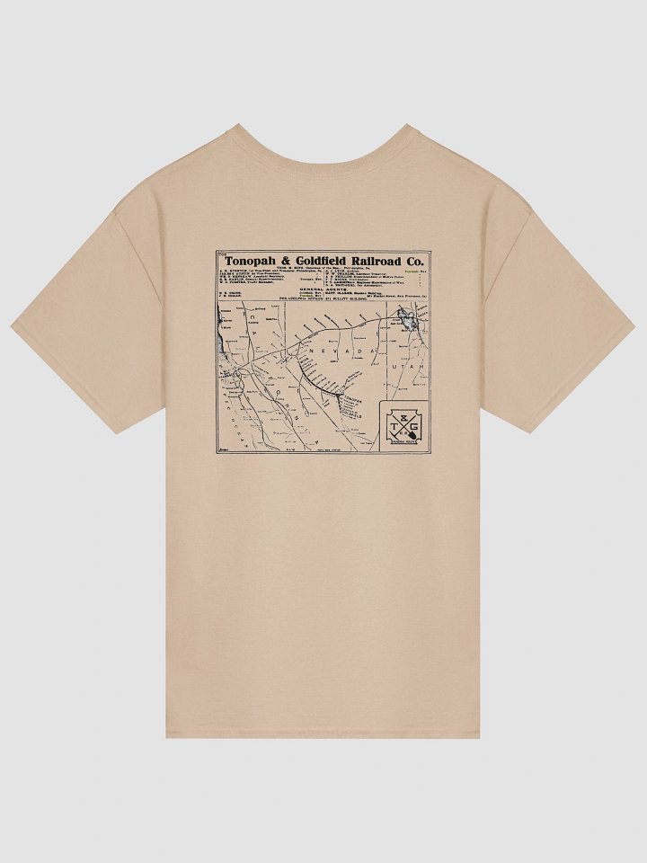 Tonopah & Goldfield Railroad MINERAL ROUTE Nevada Vintage Logo Tee product image (14)