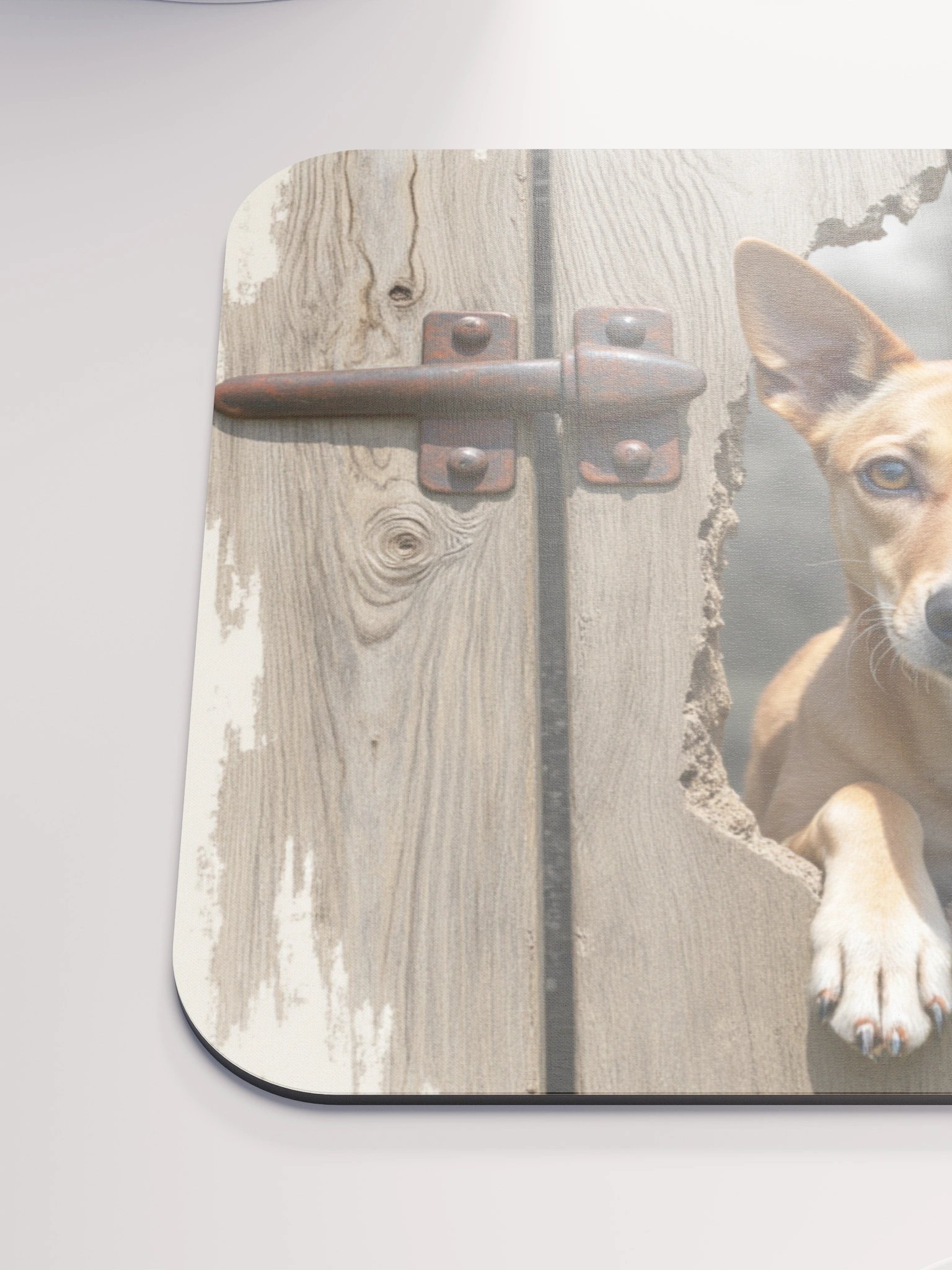 Rustic Wood Fence Peeker Mouse Pad product image (6)
