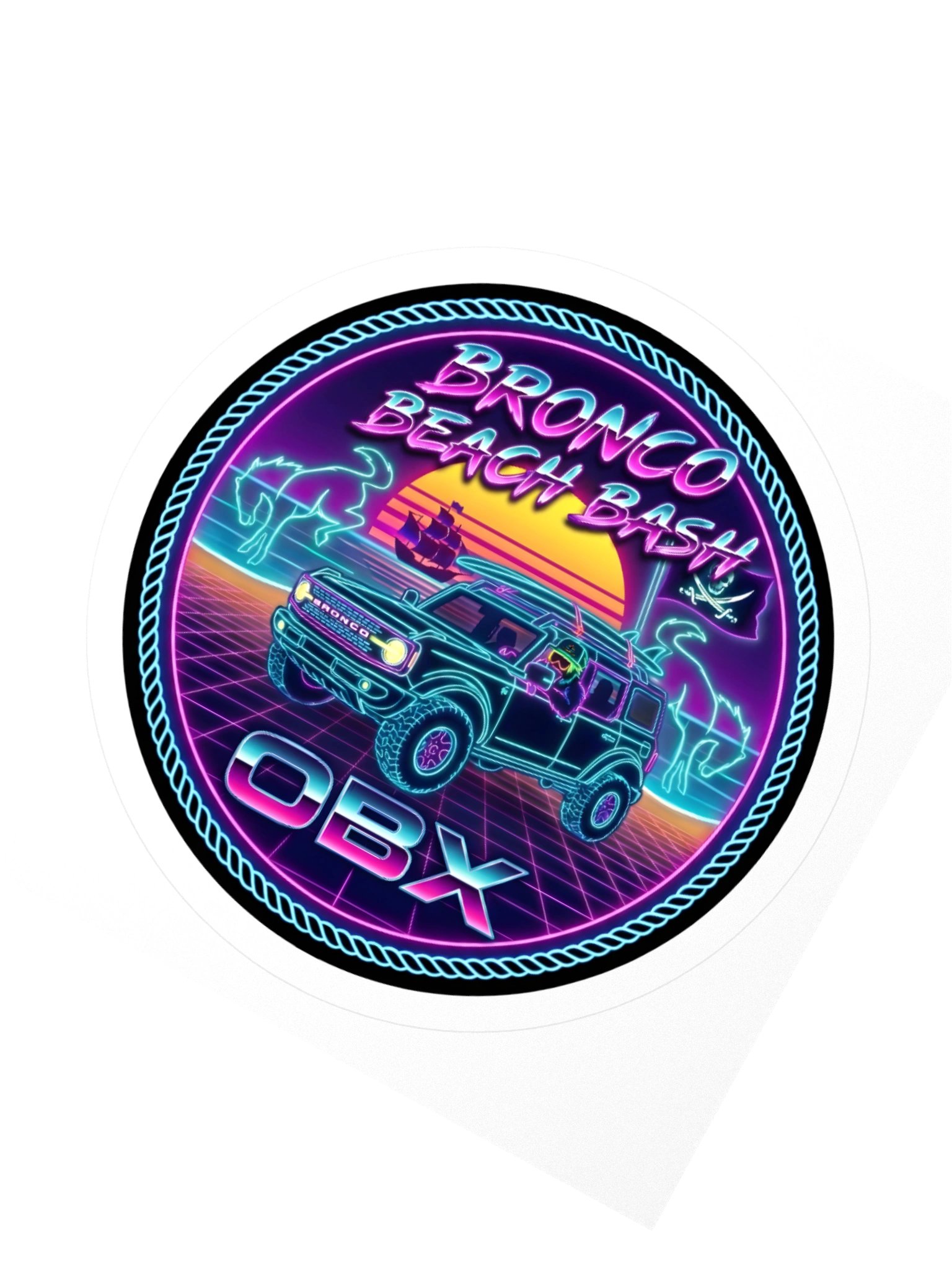 2026 Bronco Beach Bash OBX / Destination Bigfoot Bronco Collab Kiss Cut Sticker (Multiple Sizes Available) product image (5)