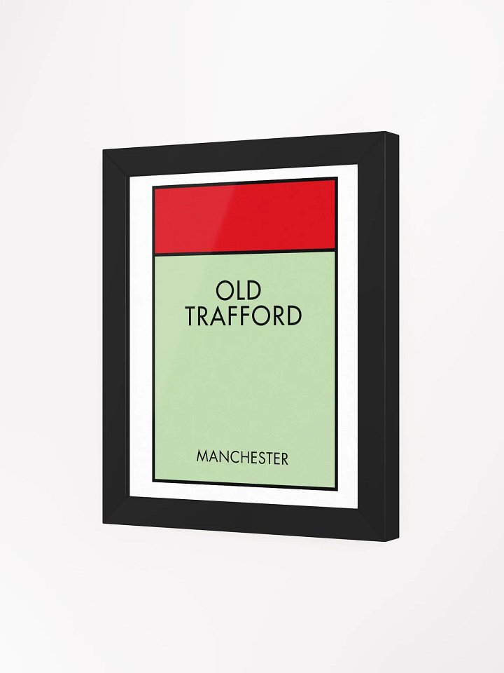 Old Trafford Manchester Monopoly Title Art Framed Print product image (1)