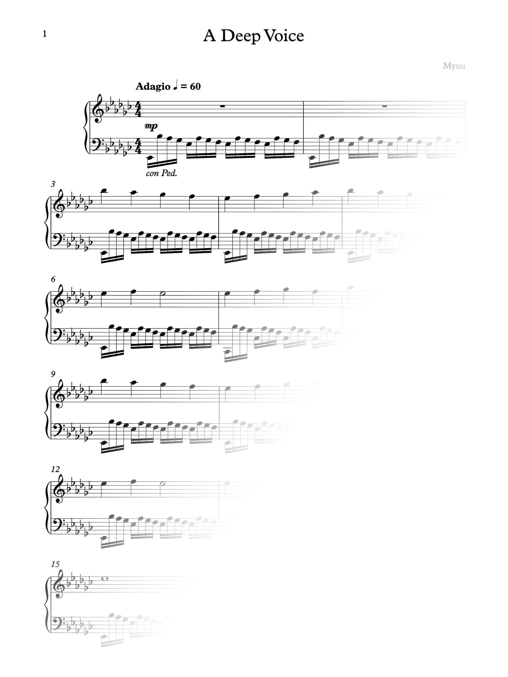 Sheet Music - A Deep Voice product image (1)