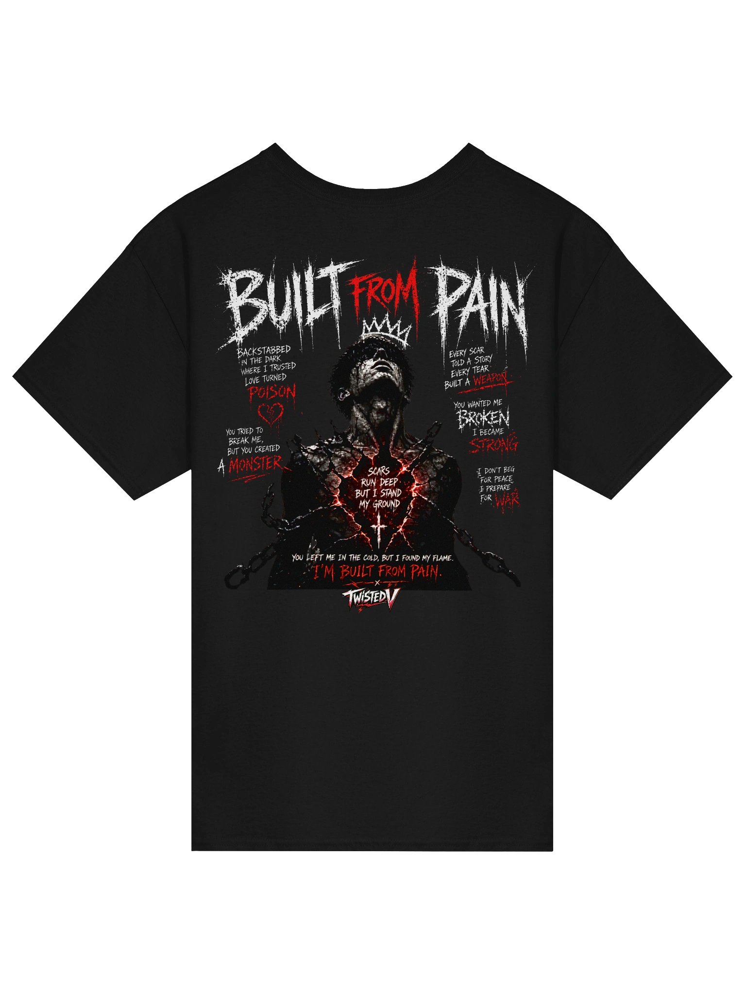 Built from Pain - Twisted V T-shirt product image (4)
